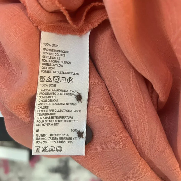 Tommy Bahama 100% Silk Short Sleeve Button Down Men's Shirt XL Orange - Picture 4 of 4